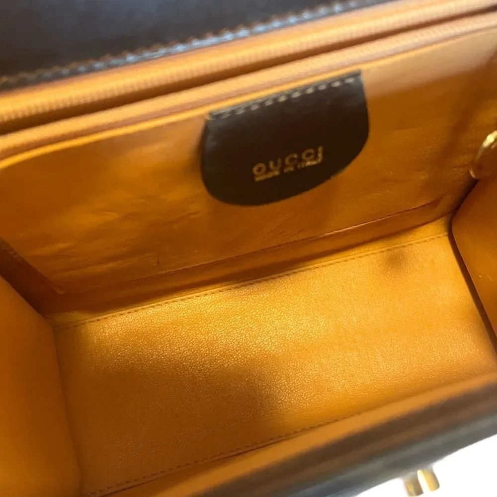 GUCCI Lady Lock Leather 2-Way Vintage Handbag - Picture 3 of 15